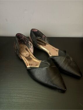 Ted Baker Women's Black Pointed D'Orsay Flats